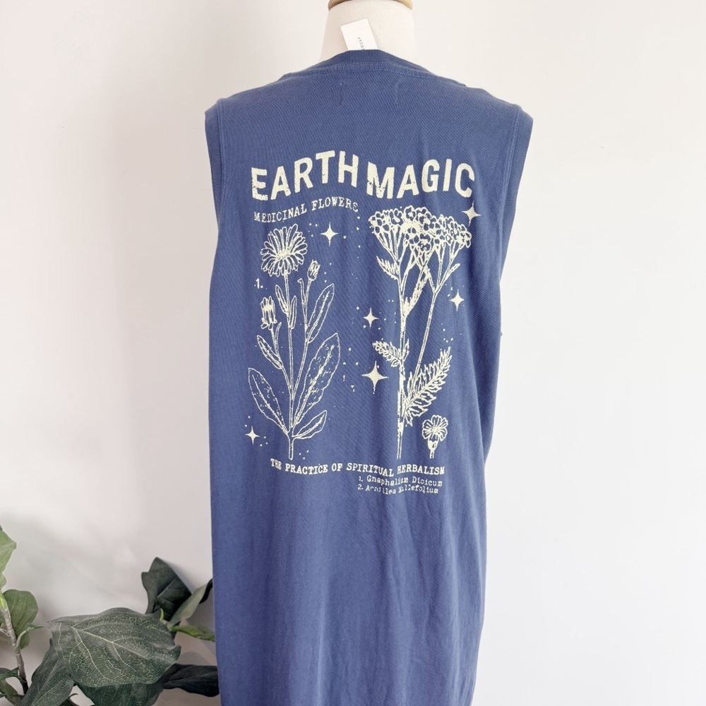 💋Anthropologie spiritual gangster Earth Magic Blue Maxi Dress size M - Picture 7 of 11